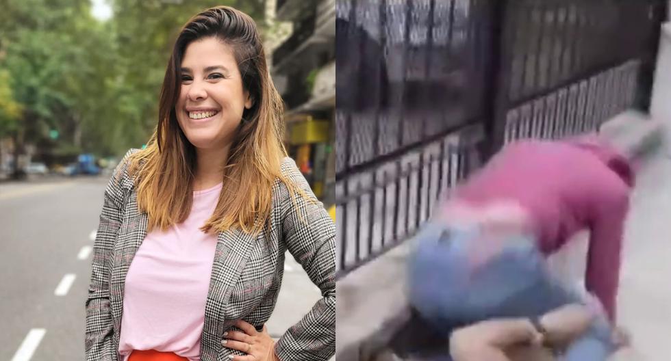 vídeo viral |  La hilarante caída de un periodista durante un enlace en vivo |  Gorjeo |  argentino |  nnda nrt |  CHEQUE