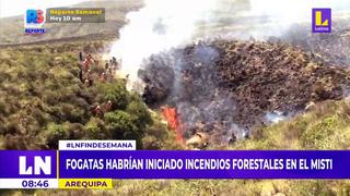 Fogatas habrían provocado incendios forestales cerca al volcán Misti en Arequipa