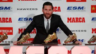 Lionel Messi recibió la Bota de Oro por ser el goleador de las ligas europeas