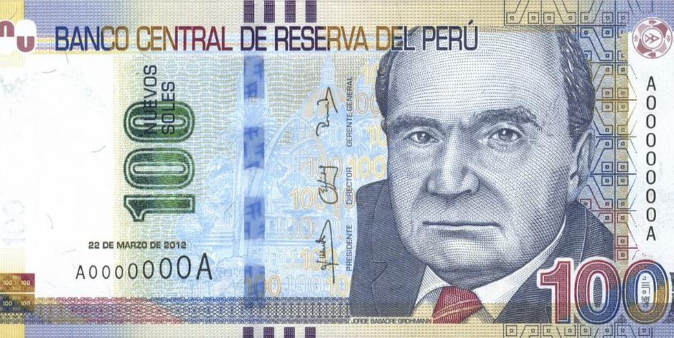 El Banco Central de Reserva (BCR) puso en circulación a partir de hoy una nueva serie de billetes de S/.100 con renovados elementos de seguridad. (Difusión)