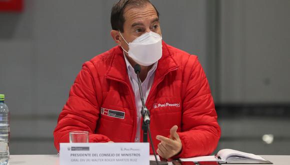 "Para mí el error es que no lo ha hecho público", señaló Martos en relación a la participación de Martín Vizcarra en ensayos clínicos. (Foto: PCM)