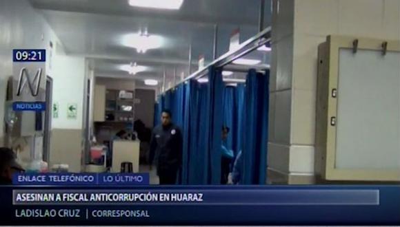 Fiscal adjunto de la Tercera Fiscalía Provincial Penal Corporativa de Huaraz muere tras ser atacado con cuchillo. (Captura: Canal N)
