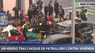 Callao: Un herido dejó choque de patrullero contra vivienda en Bellavista