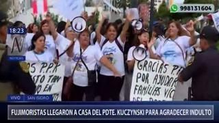 Simpatizantes de Alberto Fujimori agradecieron a PPK por indulto [VIDEO]