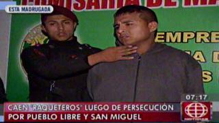 San Miguel: Cayó banda que baleó a un hombre para robarle su auto
