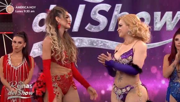 Leslie Moscoso fue eliminada de "Reinas del Show". (Foto: Captura América TV).