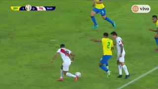 Yoshimar Yotún estuvo cerca de anotar el primer gol para Perú vs. Brasil [VIDEO]