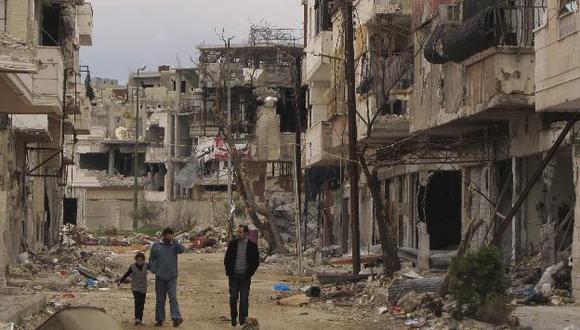 Imagen de la destrucción de los bombardeos del régimen sirio en Homs. (Reuters)
