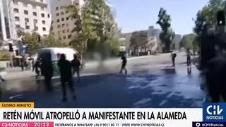 Momento exacto en que patrulla de Carabineros atropella a un manifestante en Chile [VIDEO]
