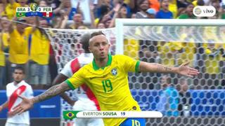 Perú vs. Brasil: gol de Everton que sorprendió con potente remate al primer palo [VIDEO]