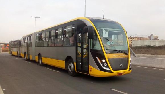 Los buses del Corredor Amarillo transitan por la Vía Expresa de Línea Amarilla. (Foto: Difusión)