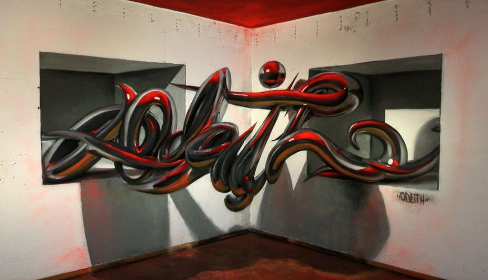 El artista portugués Odeith sorprende con sus graffitis en 3D. (Odeith.com)