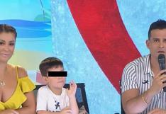 Christian Domínguez y Karla Tarazona se muestran juntos con su hijo por primera vez en TV [VIDEO]