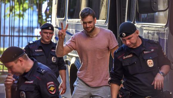 En Moscú ya se tomaron medidas de desintoxicación como un lavado de estómago y una diálisis para Pyotr Verzilov. (Foto: AFP)