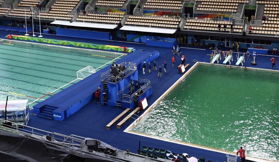 Río 2016: 'Piscina verde' fue clausurada por incomodidad de los atletas. (AP)