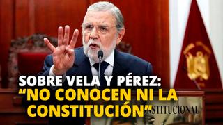 Blume sobre fiscales Vela y Pérez: Estos caballeros no conocen ni la constitución