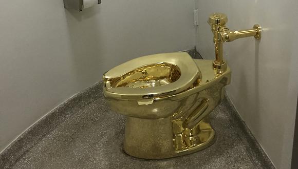 Ladrones robaron el inodoro de oro de 18 quilates de una exposición de obras de arte en el Palacio Blenheim de Gran Bretaña. Un hombre fue detenido tras el hurto.&nbsp;(Foto: AFP/Archivo)