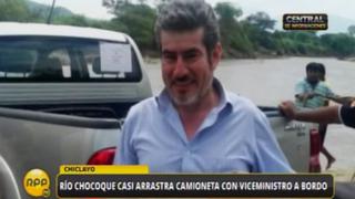Lambayeque: Viceministro de Turismo y comitiva quedan atrapados en el río Chotoque [Video]