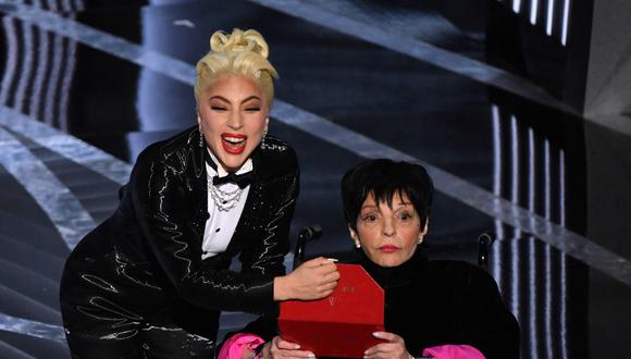 Liza Minnelli y Lady Gaga fueron las responsables de anunciar al ganador a Mejor película en los Oscar 2022. (Foto: AFP).