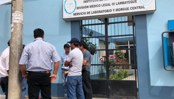 El cuerpo del maleante abatido fue trasladado a la morgue de la ciudad de Chiclayo.