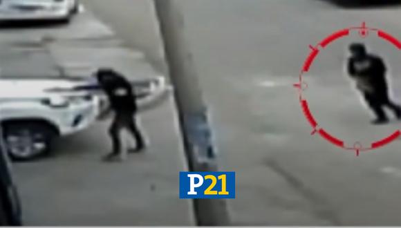 Imágenes captas durante el asalto en Villa María Del Triunfo. (Imagen: América TV)