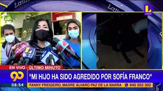 Mamá de Álvaro Paz de la Barra dice que Sofía Franco “está enferma” y necesita ayuda psicológica