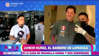 Gianluca Lapadula conoció al barbero oficial de la selección peruana