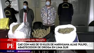 Capturan a alias “El Pulpo” con 13 kilos de droga listos para distribuirlos en Lima Sur
