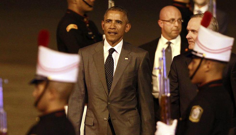 Barack Obama llegando a Panamá para Cumbre de las Américas. (Reuters)