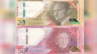 BCR pone en circulación billetes de S/ 20 y S/ 50 con nuevos diseños