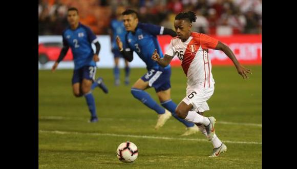 Yordy Reyna fue titular y jugó 77 minutos en el amistoso ante El Salvador. (Foto: Selección peruana)