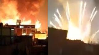 Así detonaron los pirotécnicos en incendio que dejó cinco muertos y seis heridos graves en Ate | VIDEO