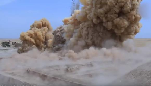 Irak: Estado Islámico destruyó templo de Nabu de la ciudad arqueológica de Nimrud. (YouTube/WarExplosions)