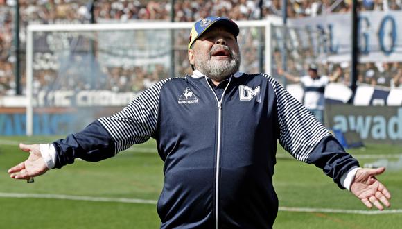 Maradona fue anunciado como entrenador de Gimnasia el 5 de septiembre. (Foto: AFP)