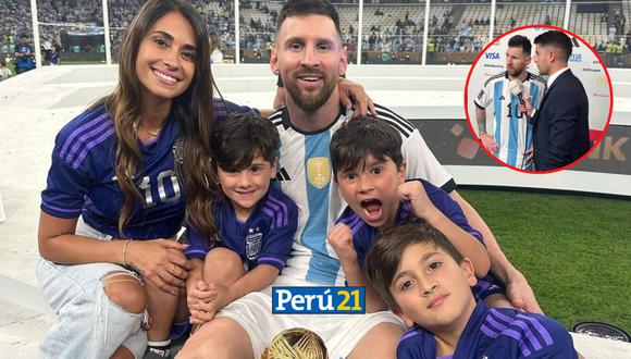 Lionel Messi, sus hijos y la frase que se hizo viral en todo el mundo (Composición Perú 21)