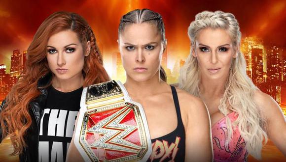 Ronda Rousey, Becky Lynch y Charlotte Flair serán el estelar de Wrestlemania 35. (Foto: WWE)