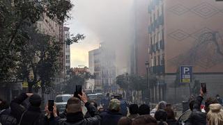 Fuerte explosión derrumba parte de un edificio en el centro de Madrid [VIDEOS] 