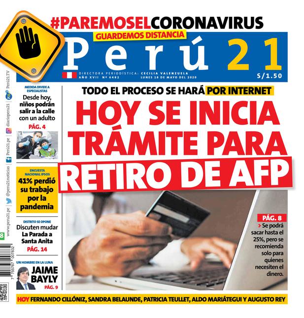 impresa Hoy se inicia trámite para retiro de AFP IMPRESA PERU21