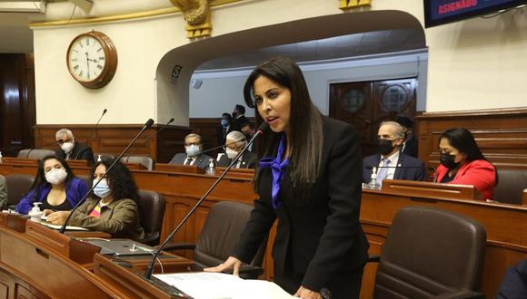 Patricia Chirinos pidió apoyo para la moción de vacancia contra Pedro Castillo. (Foto: Congreso)