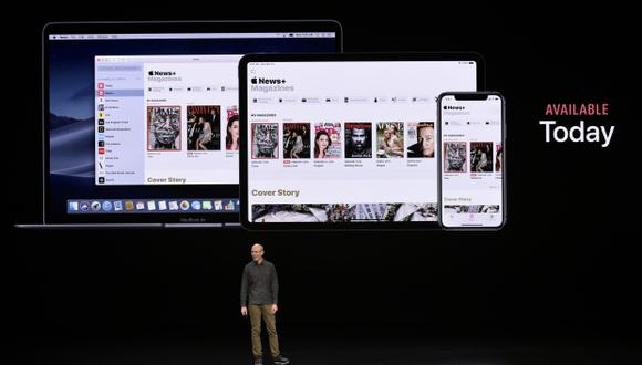 Roger Rosner, vicepresidente de aplicaciones de Apple, se encargó del lanzamiento de productos de la compañía en Apple Park. (Foto: AFP)