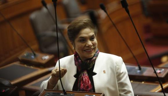 Luz Salgado, presidenta del Congreso de la República. (Anthony Niño de Guzmán)