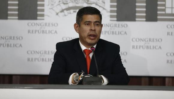 El presidente del Congreso, Luis Galarreta, se pronuncia sobre la próxima juramentación de ministros. (Perú21)