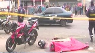 Policía muere en impacto de moto con camioneta en San Juan de Lurigancho [VIDEO]