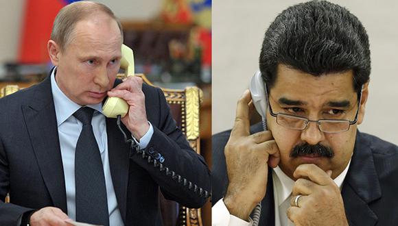 Vladimir Putin se comunicó con Nicolas Maduro y le ofrece su apoyo frente a las protestas en Venezuela (Composición)