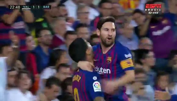 Lionel Messi marca el empate transitorio para Barcelona. (Video: DirecTV)