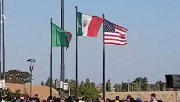 Bandera de México fue izada al revés y comité de Buenos Aires 2018 pidió disculpas. (Foto: captura)