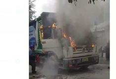 Municipalidad Provincial del Callao se pronuncia tras incendio de camión compactador de basura