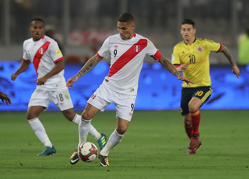 El último partido que disputó Guerrero con la selección peruana fue frente a Colombia por la última fecha de las Eliminatorias a Rusia 2018. (Getty Images)