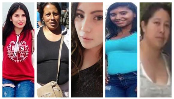 De izquierda a derecha: Eyvi Ágreda, Juanita Mendoza, Marisol Estela Alva, Helen Hernández Zavaleta y Julia Reyner Valenzuela. (Fotos: Facebook)