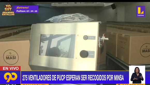 Los ventiladores mecánicos del proyecto MASI aún no son recogidos por el Ministerio de Salud. (Latina)